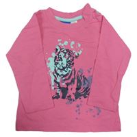 Růžové triko s tygrem Lupilu