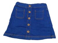 Modrá tepláková riflová sukně 