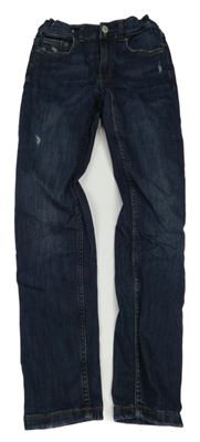 Tmavomodré skinny rifle s prošoupáním Zara