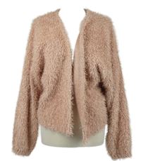 Dámský růžový chlupatý svetrový cardigán New Look 