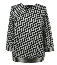 Dámské černo-bílé vzorované triko Olsen 