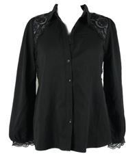 Dámská černá halenka s krajkou Kilky 