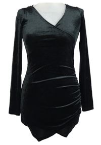 Dámská černá sametová tunika H&M