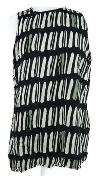 Dámský černo-bílý vzorovaný halenkový top Primark 