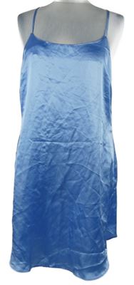 Dámská světlemodrá saténová noční košile 