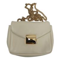 Dámská smetanová koženková kabelka s řetízkovým popruhem H&M