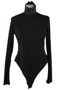 Dámské černé body s rolákem s cvočky H&M