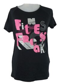 Dámské černé sportovní funkční tričko s nápisem Only