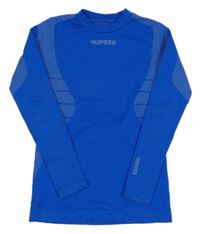 Modro-bílé funkční triko s logem Kipsta