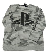Šedá army mikina s potiskem Playstation Primark
