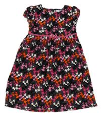 Šedé manšestrové šaty s pejsky Topolino