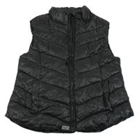 Černá šusťáková zateplená vesta Next