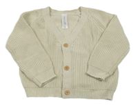 Béžový propínací svetr