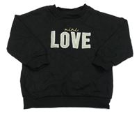 Černá mikina s nápisem F&F