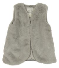 Světlešedá kožešinová zateplená vesta M&S