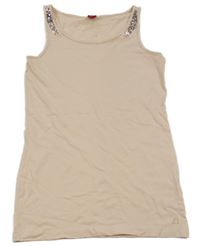 Světlerůžový top s flitry S. Oliver