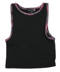 Černo-růžovo-šedý sportovní funkční crop top Ergeenomixx
