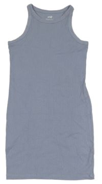Světlemodré žebrované šaty H&M