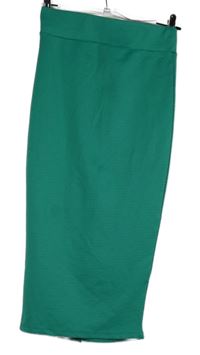 Dámská zelená vzorovaná midi sukně s rozparkem River Island