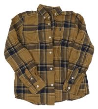 Hnědo-modrá kostkovaná košile Next