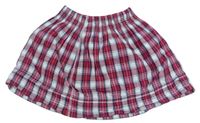 Červeno-tmavomodro-bílá kostkovaná sukně H&M