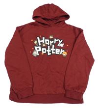 Vínová mikina s potiskem a kapucí - Harry Potter