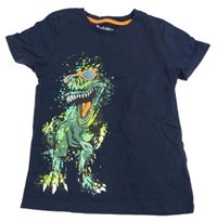Tmavomodré tričko s dinosaurem Nutmeg
