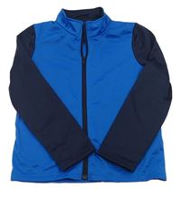 Modro-tmavomodrá propínací sportovní mikina 