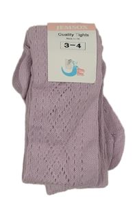 Nové - Lila perforované punčocháče 