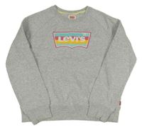 Šedá melírovaná mikina s logem Levi´s vel. 16 let