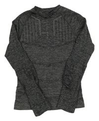 Tmavošedé melírované spodní funkční triko Kipsta