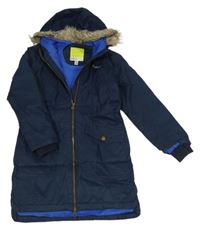 Tmavomodrý šusťákový zateplený funkční kabát s kapucí Regatta