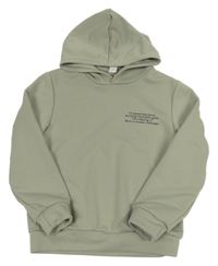 Šedá mikina s nápisem a kapucí Shein