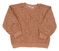 Růžová vzorovaná mikina se srdíčky C&A