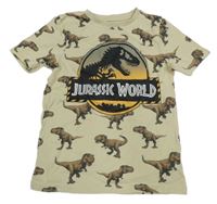 Béžové tričko s dinosaury - Jurský svět C&A