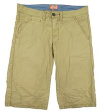 Béžové plátěné chino kraťasy C&A vel. 176