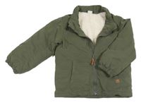 Khaki šusťáková zateplená bunda H&M