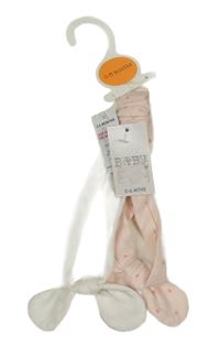 2x - Bílá + světlerůžová čelenka s puntíky a oušky Matalan