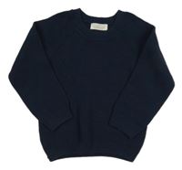 Tmavomodrý vzorovaný svetr zn. Primark