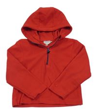 Červená fleecová mikina s kapucí Mountain Warehouse