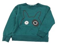 Zelená mikina s potiskem 