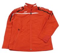 Červená šusťáková sportovní bunda s nápisem Jako 