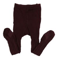 Vínové vzorované punčocháče H&M