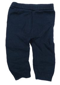 Tmavomodré pletené kalhoty Matalan