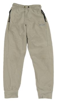 Béžové šusťákové kalhoty s nápisem Zara