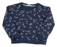 Tmavomodrá mikina se vzorem M&S