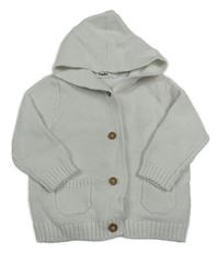 Bílý propínací svetr s kapucí Impidimpi