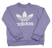 Levandulová mikina s logem Adidas