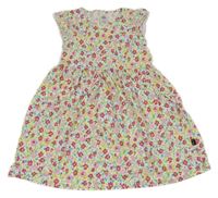 Bílé bavlněné květované šaty Trigema