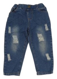 Modré rifle s prošoupáním 